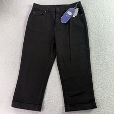 DG2 by Diane Gilman New Classic Stretch Pant Black Diamond Studs NWT