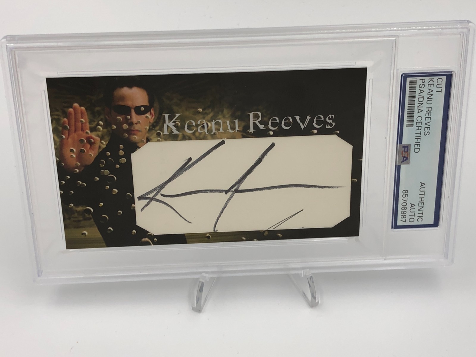 KEANU REEVES PSA AUTO 1/1 Card Authentic 3 x 5" Signed Custom 1 of 1 THE MATRIX view 5