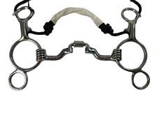 Myler 3-Ring Combination 4 1/2" Bit Shank Sweet Iron Correctional Ported Barrel