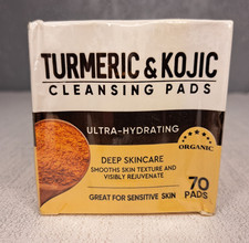 Turmeric  Kojic Cleansing Pads Ultra-Hydrating for Sensitive Skin  EXP 10/27