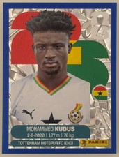 Mohammed Kudus Panini FIFA World Cup 2026 Blue Crumple Parallels Sticker