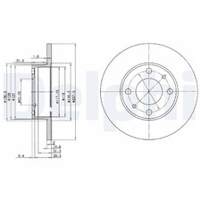 2x Delphi Scheibenbremse vorne 984385812 RF16500250 94385812 SE022165002 BG2147