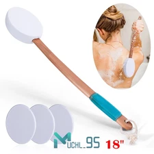 Cepillo posterior aplicador de loción larga para crema para la piel bronceada