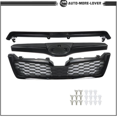 #ad Gloss Black For Subaru Forester 2014 17 2018 Front Upper Grille Honeycomb Grill $50.19