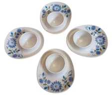 Egg Cups Figgjo Flint Turi Design Lotte Blue and White Floral - Norway Set of 4