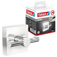 Handtuchhaken tesa Ekkro Verchromt Edelstahl 63Mm X 50Mm Wandhaken Ohne Bohren