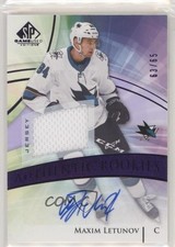 2020 SP Game Used Authentic Rookies Purple Jersey 63/65 Maxim Letunov Auto 0gn4