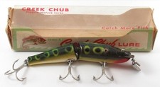 Vintage Creek Chub Frog Spot Special Order Jointed Pikie Lure In Box 2619