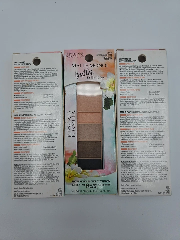 Physicians Formula Matte Monoi Butter Eyeshadow 1711941 Matte Blushed Nudes 3 pk - Image 2 of 2