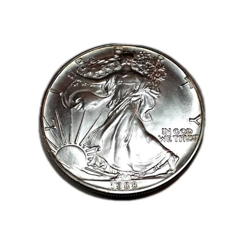 1988 $1 American Silver Eagle, US Mint, 1 oz .999 Fine Silver