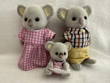 Epoch Calico Critters Sylvanian Families Outback Koala Family Mom Dad & Baby