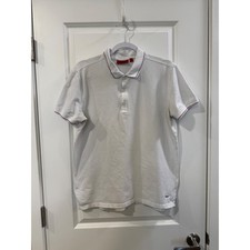 HUGO Hugo Boss Mens White Slim Fit Piqu  Polo Shirt Short Sleeve Tipped Collar