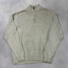 Chaps Knitted Jumper 1/4 Zip Knit Sweater Men's L