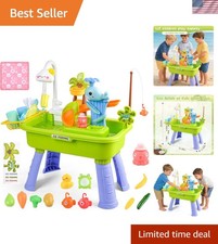 Upgraded Toddler Sand Water Table Toy with Electric Water Pump, Kids Sand Wat...
