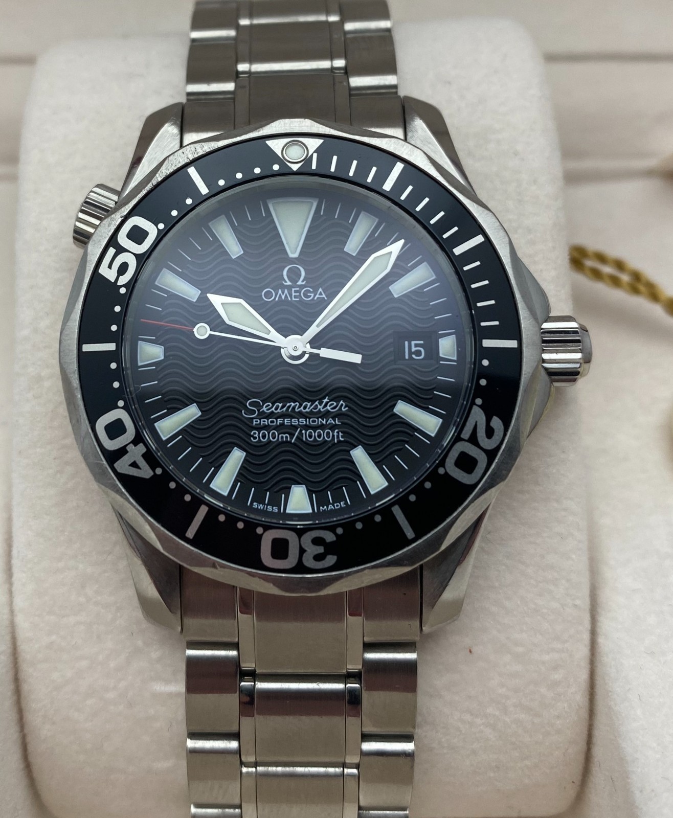 *Box/Papers* Omega Seamaster Midsize Quartz Watch Black 36mm 2262.50.00