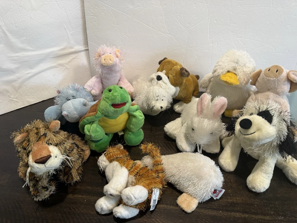 webkinz lot 12 Plush Cheeky Dog Hippo Turtle Pink Pig Goose Bulldog Duck Bunny - Image 2 of 4