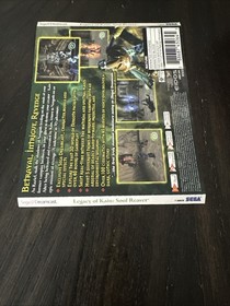 Copertina posteriore Sega Dreamcast solo arte Legacy Of Kain: Soul Reaver 