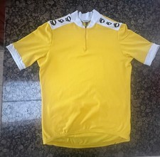 Vintage Pearl Izumi Men's Cycling Jersey XL Yellow White USA Made