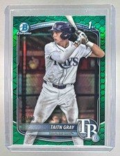 Taitn Gray 2025 Bowman Draft #BDC-7 Green Reptilian Refractor Chrome 1st RC /99