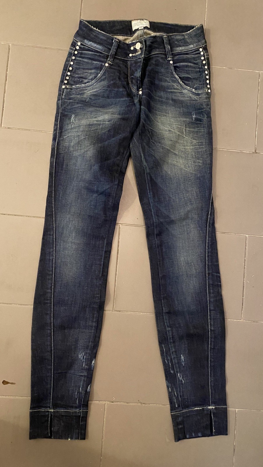 Jeans MET Donna Originali con Strass - Taglia 26 (XS/S)