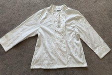 Chef Works ECLA Elyse Women  s Premium Cotton Chef Coat 2XL White Long Sleeve New
