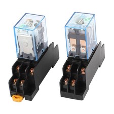 2Pack LY2N-J DC 12V 7.5A Coil Voltage 8 Pin DPDT Power Electromagnetic Relay