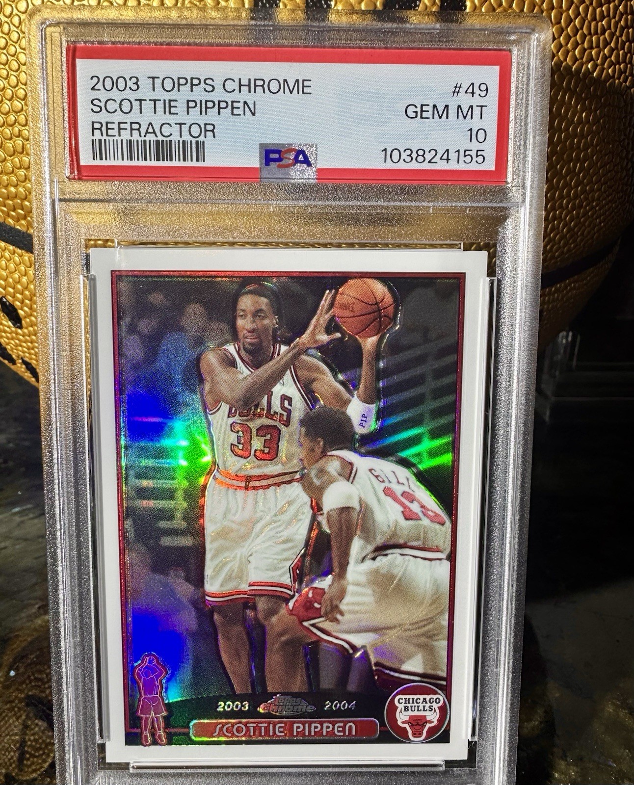 2003-04 Topps Chrome - Scottie Pippen #49 Refractor PSA 10 Gem 💎 Low Pop