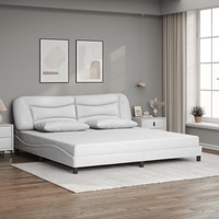 Bettgestell Ohne Matratze | Doppelbett | Bettrahmen | Kunstleder | 200 X 200 Cm