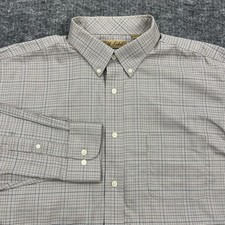 Roundtree Yorke Gold Label Shirt Mens Extra Large XL Brown Perfect Performance