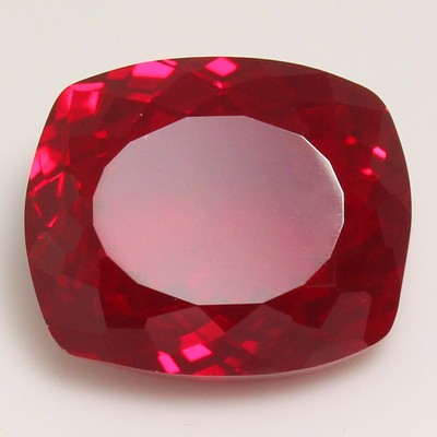 Certified 46.40 Ct  Natural Burma Pigeon Blood Red Ruby 20x19 MM Cushion Gems