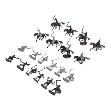 28x Medieval Knights Warriors Horses For Kid Toy Soldiers Figures Model Playset