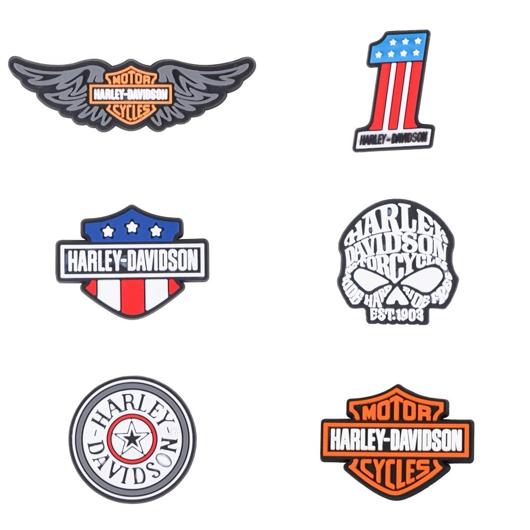 Harley Motorcycle Croc Shoe Charms Set of 6