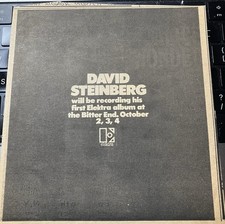 Vintage Elektra Records Ad: David Steinberg Live Album Recording at Bitter End