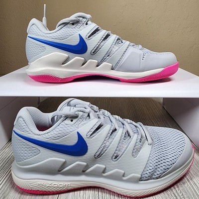 Nike Court Air Zoom Vapor X HC Grey/Pink/Blue Womens Size 8.5 New AA8027-004
