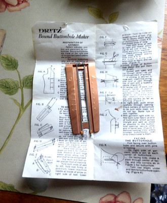 Vintage Dritz Bound Buttonhole Maker Anleitung - ohne Verpackung