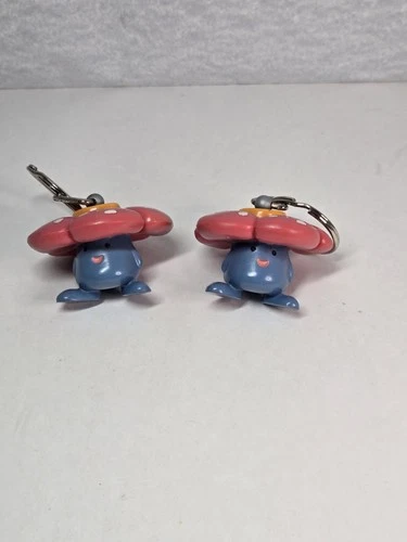 Vileplume Pokemon Vintage 1999 Burger King Toy Keychain 2" Set Of 2