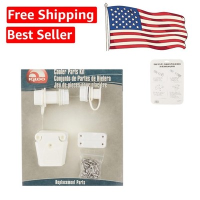 High-Quality Ice Chest Repair Kit - Universal Hinges, Latches & Screws Included