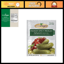 Medium Spicy Pickle Mix - 12 Packets, No Canning Needed, Quick Refrigerate Pickl