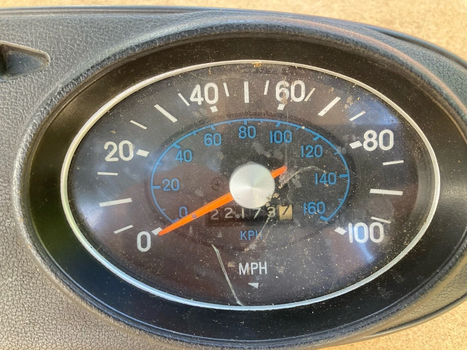 1972-76 Chevy LUV Pickup Gauge Cluster, Dash Insert, Speedometer, OEM, Chevrolet - Image 3 of 4
