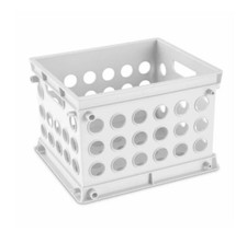 Sterilite Mini Crate Stackable Storage Bin W/ Handles Organizer Case of 12 1695