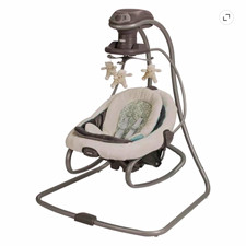 2 in 1 Ingenuity Infant Baby Swing w/ Removable Rocker, Vibration, Music, Gray