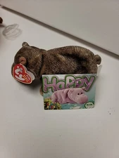TY Beanie Baby TUBBO the Hippo (6 inch) 15cm NEW MW.T W/ Free Happy HIPPO CARD