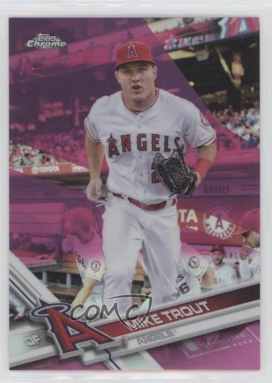 2017 Topps Chrome Pink Refractor Mike Trout #200 0r4