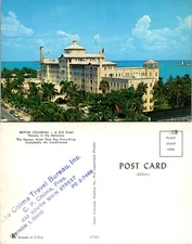 Postcard Nassau Bahamas British Colonial A Gill Hotel Air Conditioned