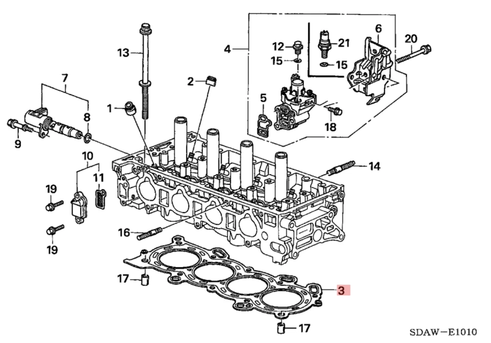 For Honda Genuine OEM Head Gasket for 2002-2009 Honda CRV --K24A K24A1 Engines - Image 2 of 3
