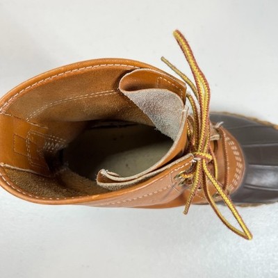 LL Bean Bean Boots Mens 9 M Leather Brown Rubber Waterproof  display picture 3