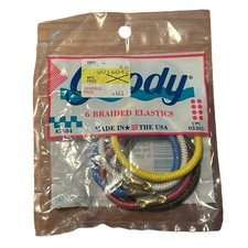 Vintage 1990 Goody Braided Elastics Hair Ties 5 Pack Extra Strong 5684 OPEN