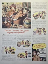 Borden's Dairy Products Elmer Dynomite Wartime Inflation Vintage Print Ad 1945