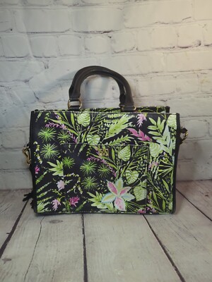 DENA DESIGNS Tropical Palms Handbag Zip Purse Tote S4