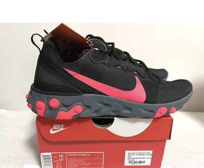 nike react element 55 black solar red
